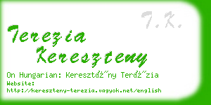 terezia kereszteny business card
